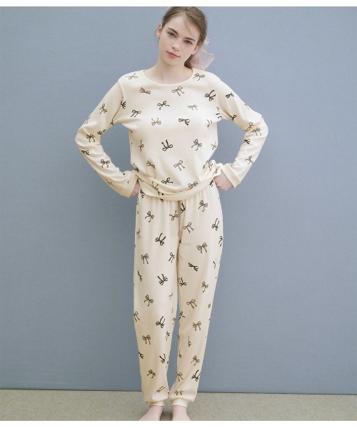 パジャマ ルームウェア カットソーリボンプリントパジャマ レディース | PEACH JOHN | 06