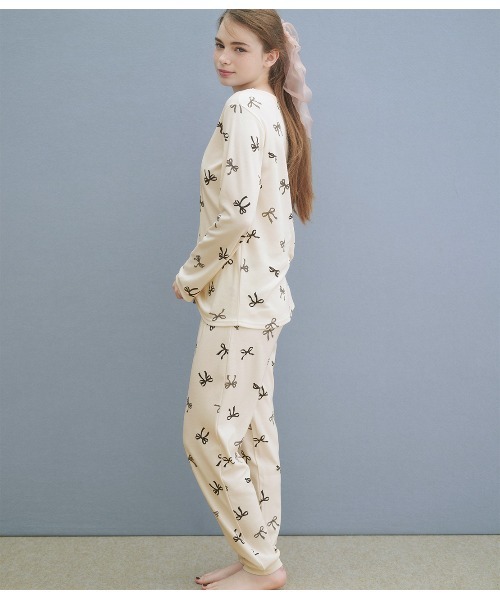 パジャマ ルームウェア カットソーリボンプリントパジャマ レディース | PEACH JOHN | 07