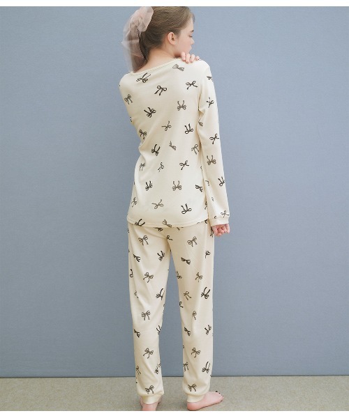パジャマ ルームウェア カットソーリボンプリントパジャマ レディース | PEACH JOHN | 08