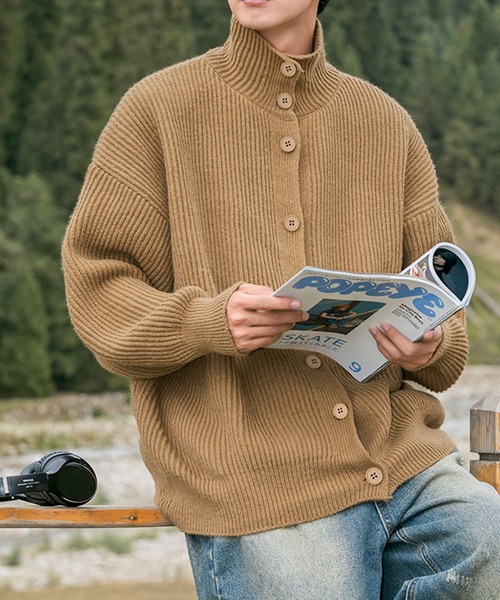 JOHNNY WOLF（ジョニーウルフ） カーディガン ふわもち リブ編みニット