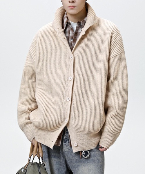 JOHNNY WOLF（ジョニーウルフ） カーディガン ふわもち リブ編みニット