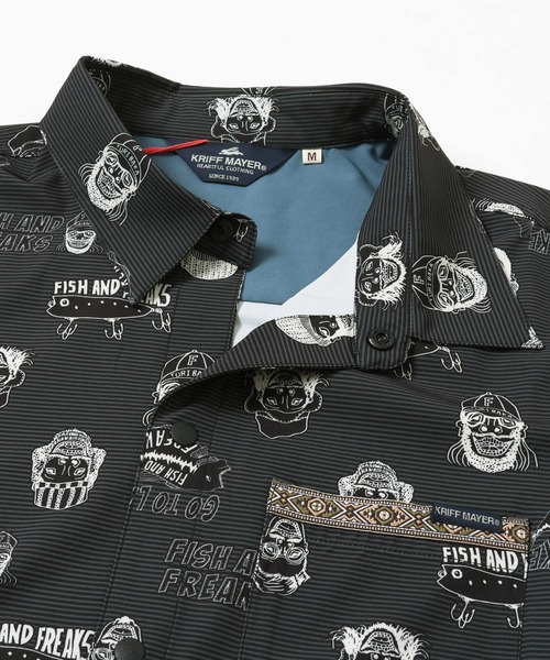 「KRIFF MAYER」 半袖シャツ X-LARGE ネイビー メンズ_画像9