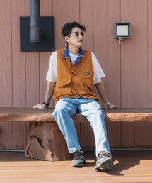 「Foxfire」 ナイロンベスト MEDIUM ライトグレー メンズの画像2