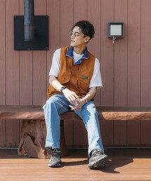 「Foxfire」 ナイロンベスト MEDIUM ライトグレー メンズの画像3