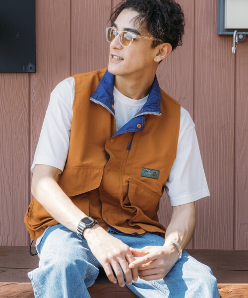 「Foxfire」 ナイロンベスト MEDIUM ライトグレー メンズの画像6