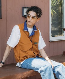 「Foxfire」 ナイロンベスト MEDIUM ライトグレー メンズの画像8