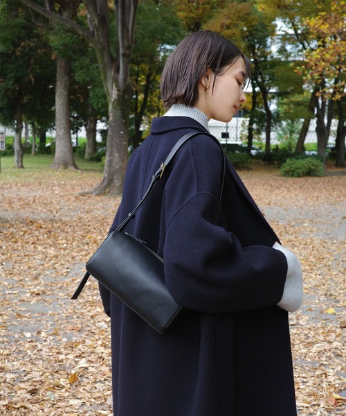 evernavy ショルダーバッグ バッグ フェイクレザースクエアボックス