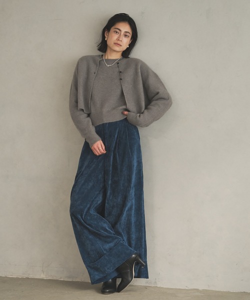 「Audrey and John Wad」 ニットカーディガン FREE グレー レディース_画像8