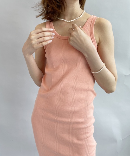 「MILLER」 ノースリーブワンピース FREE グリーン レディース_画像6