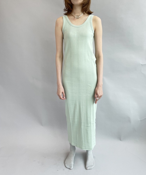 「MILLER」 ノースリーブワンピース FREE グリーン レディース_画像9