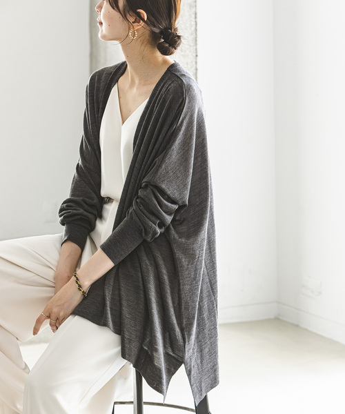 NOBLE（ノーブル） ニットカーディガン FREE グリーン レディース