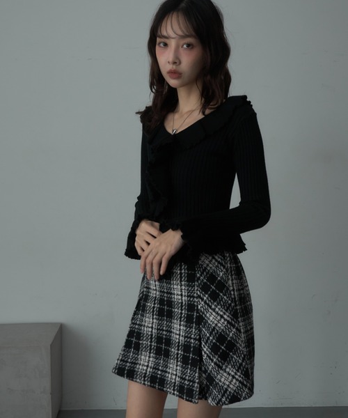 新品未使用 stina 新作チェックブラックスカート ショート Nadana スカート チェックミニスカート : ZOZOTOWN Yahoo!店 - 通販