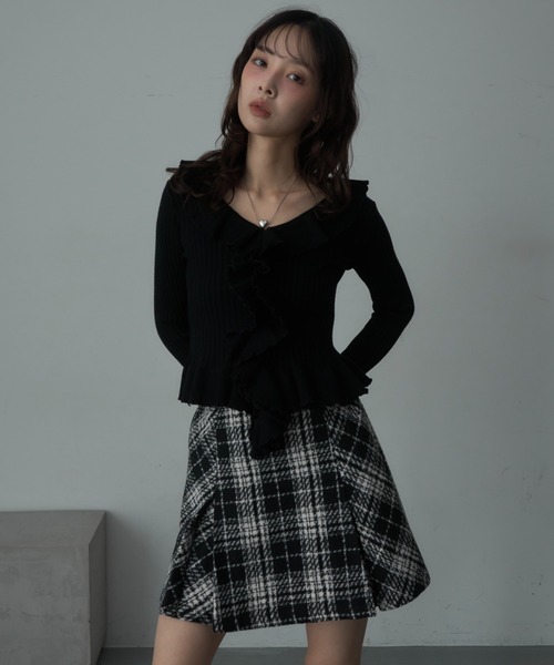 新品未使用 stina 新作チェックブラックスカート ショート Nadana スカート チェックミニスカート : ZOZOTOWN Yahoo!店 - 通販