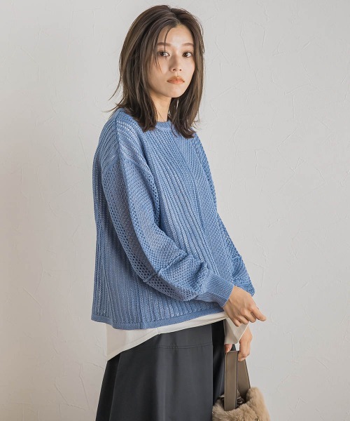 「Droite lautreamont」 長袖ニット 2 オレンジ レディース_画像4