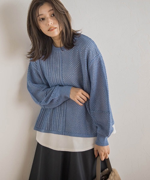 「Droite lautreamont」 長袖ニット 2 オレンジ レディース_画像6