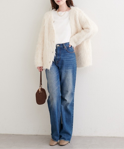 natural couture ニット セーター スカラップラメニット レディース