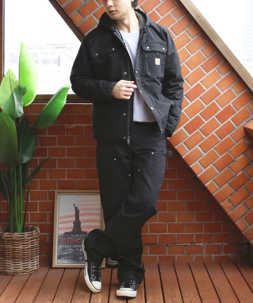 USA古着vintage裏ボアワークジャケット短丈ブルゾンダックブラックXXL USA古着vintage裏ボアワークジャケット短丈ブルゾンダックブラックXXL