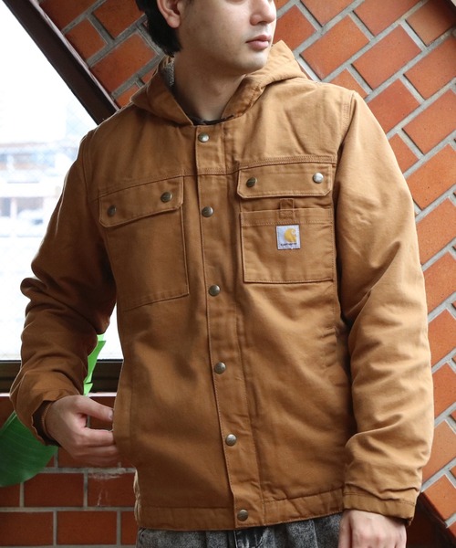 ブルゾン アウター Carhartt ダックワークジャケット 裏ボア メンズ レディースの画像