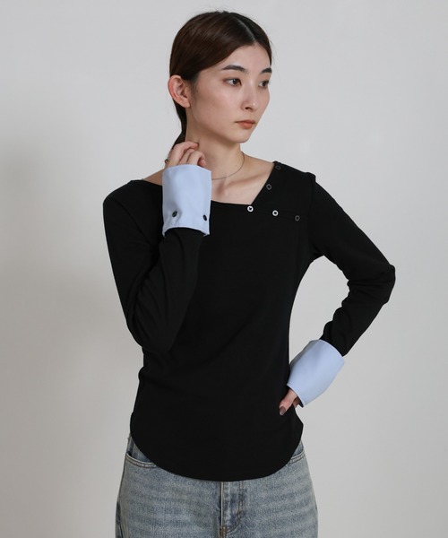 select MOCA（セレクトモカ） tシャツ アシンメトリーシャツカフス