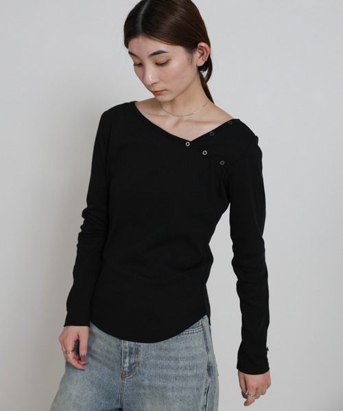 select MOCA（セレクトモカ） tシャツ アシンメトリーシャツカフス