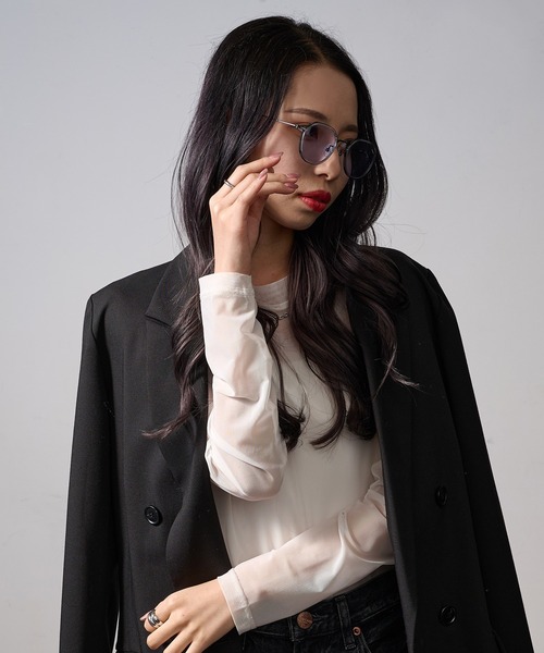Y’s ワイズ サングラス ライトグレー 多角形 Y's（ワイズ） サングラス 「Y's」Y`s EYEWEAR サングラス 81-0038