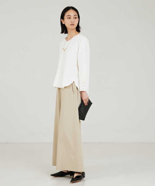 「qualite」 イージーパンツ 38 ベージュ レディース_画像4