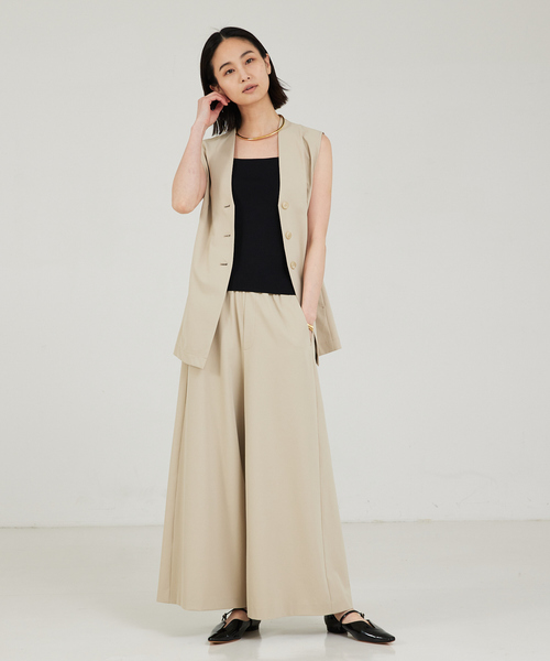 「qualite」 イージーパンツ 38 ベージュ レディース_画像5