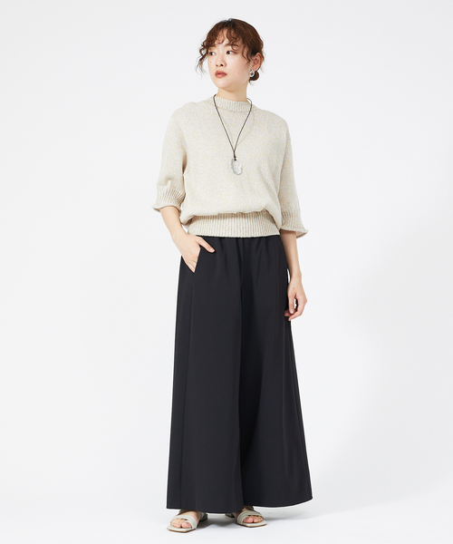 「qualite」 イージーパンツ 38 ベージュ レディース_画像10