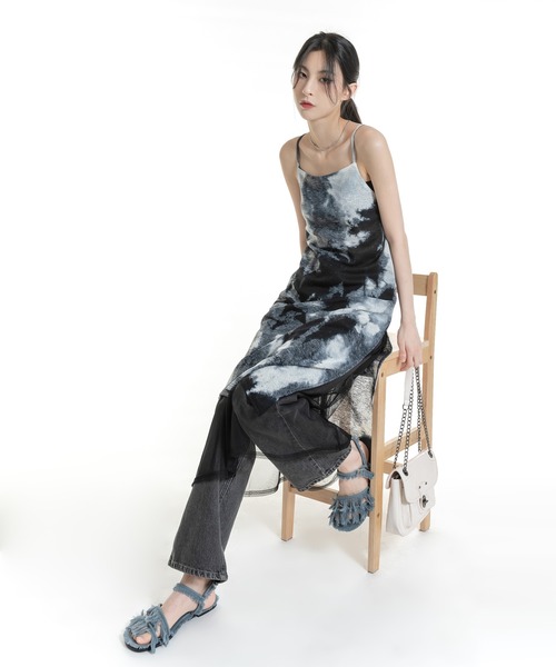 「FOLLOWIN」 キャミソールワンピース FREE ベージュ レディース_画像5