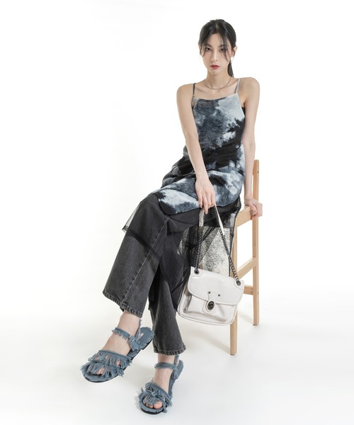 「FOLLOWIN」 キャミソールワンピース FREE ベージュ レディース_画像9