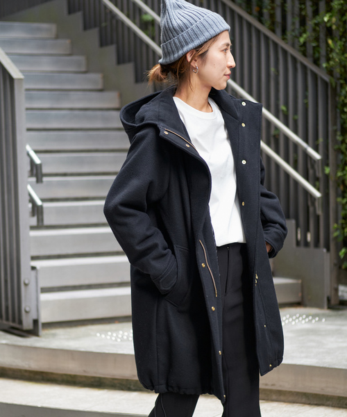 FRAMeWORKウールコート サイズ38 黒 FRAMeWORK（フレームワーク） コート 38 ブラック レディース