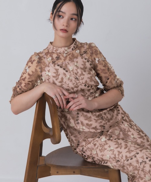 Rose of Sharon ドレス 花柄シアードレス : ZOZOTOWN Yahoo!店 - 通販