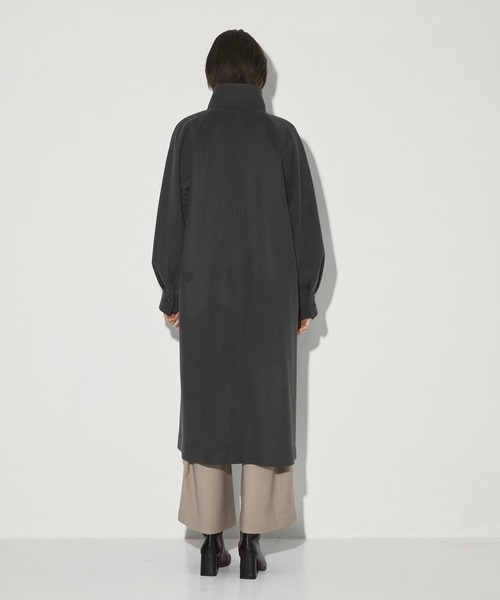 ステンカラーコート コート StandCollar Wool Coat/スタンドカラーウールロングコート レディースの画像