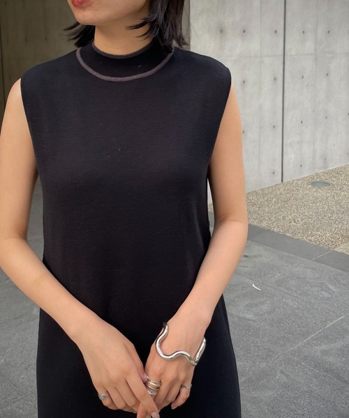 「&g'aime」 ニットワンピース FREE グレイッシュベージュ レディース_画像2