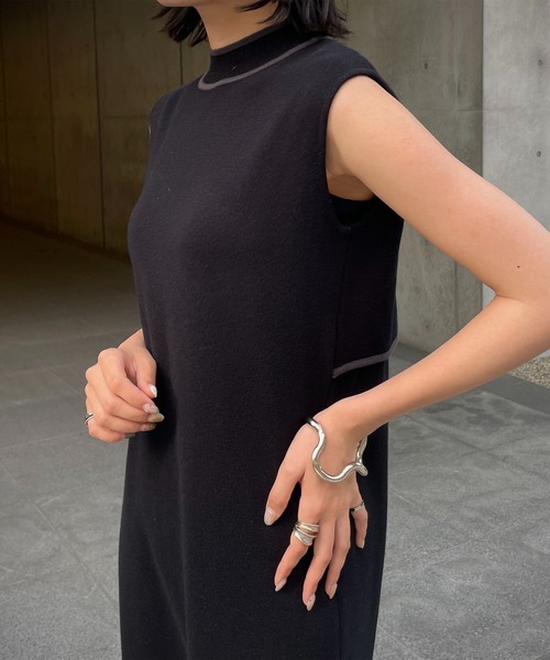 「&g'aime」 ニットワンピース FREE グレイッシュベージュ レディース_画像7