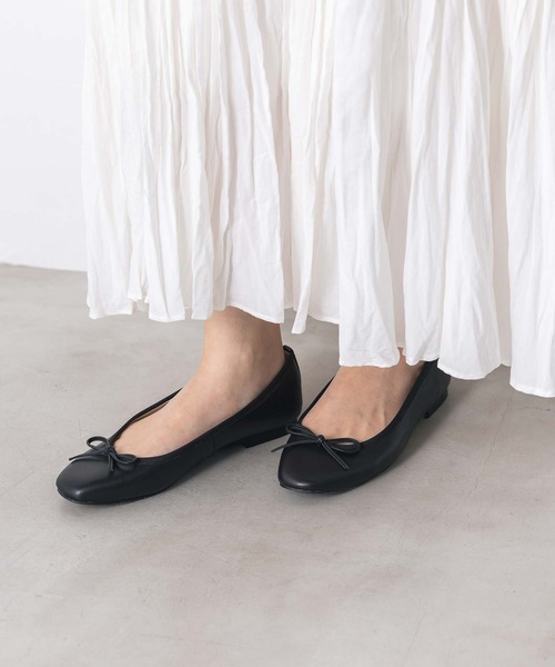 「ATELIER BRUGGE」 バレエシューズ 23 シルバー レディース_画像2