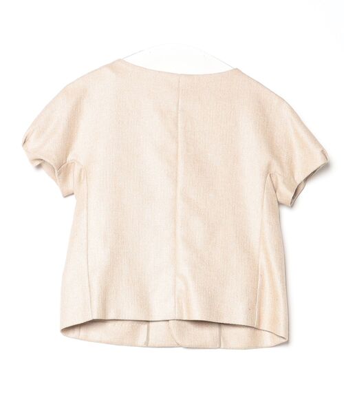 「crolla」 ノーカラージャケット 36 ベージュ レディース_画像2