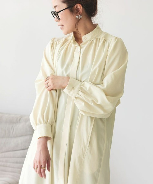 「DONOBAN」 長袖ワンピース FREE ホワイト系その他 レディース_画像3