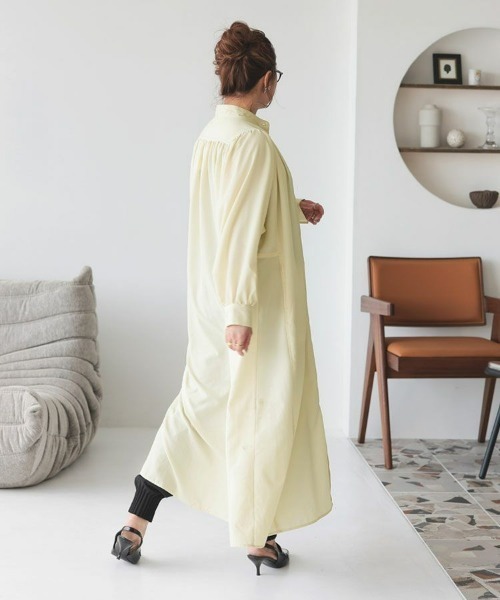 「DONOBAN」 長袖ワンピース FREE ホワイト系その他 レディース_画像6