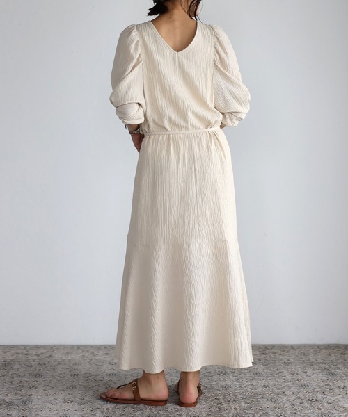 「mi via loca」 7分袖ワンピース FREE アイボリー レディース_画像3