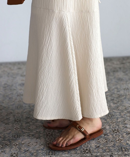 「mi via loca」 7分袖ワンピース FREE アイボリー レディース_画像9