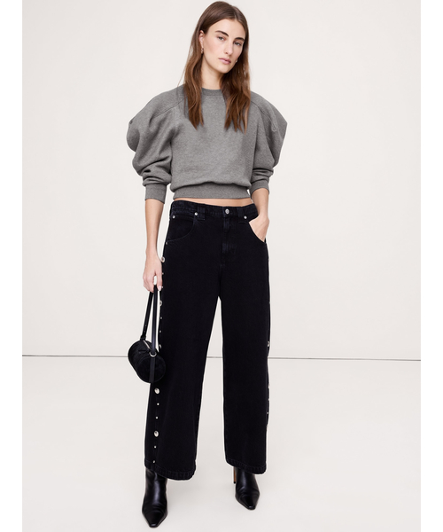 トレーナー スウェット パフスリーブ スウェットシャツ レディース