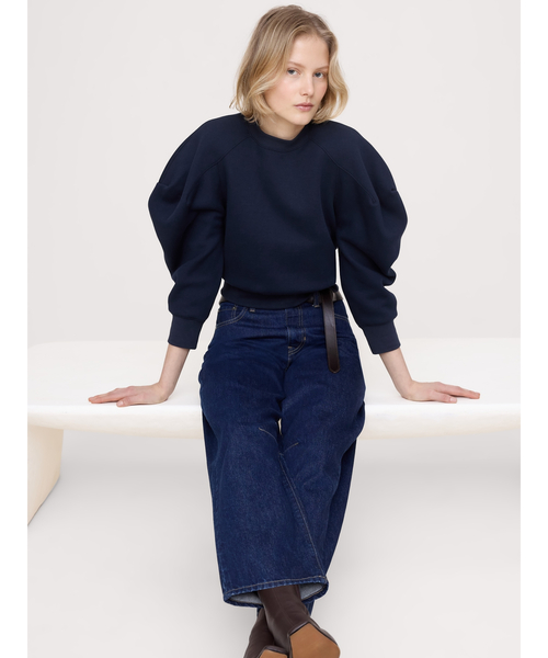 トレーナー スウェット パフスリーブ スウェットシャツ レディース