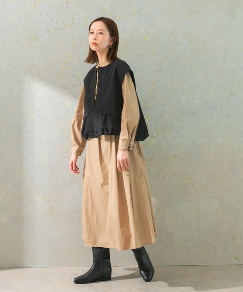 「URBAN RESEARCH ROSSO WOMEN」 長袖ワンピース FREE ベージュ レディースの画像9