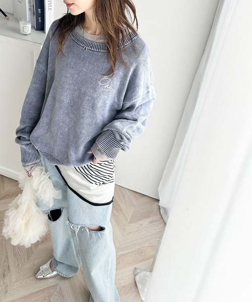 「classicalelf」 長袖ニット X-LARGE ブルー レディース_画像6