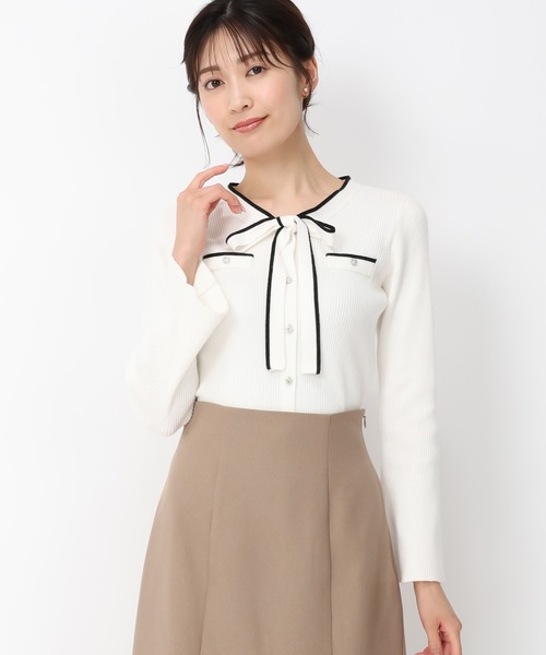 「MISCH MASCH」 長袖ニット フリ- パープル レディース_画像2