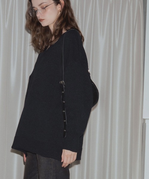 「Mili affinity」 長袖ニット FREE グレー レディース_画像7