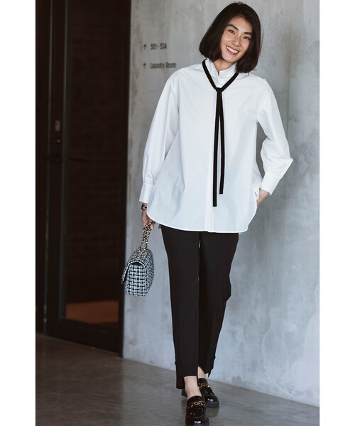 「OPAQUE.CLIP」 長袖ブラウス 36 ライトブルー レディース_画像2