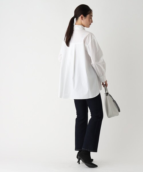 「OPAQUE.CLIP」 長袖ブラウス 36 ライトブルー レディース_画像6