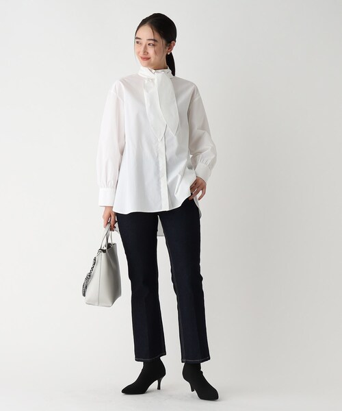 「OPAQUE.CLIP」 長袖ブラウス 36 ライトブルー レディース_画像7